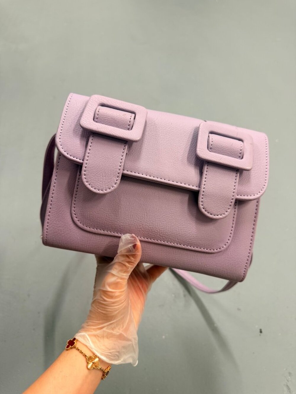 Merimies Lavender Satchel Crossbody Bag – Buckle Flap